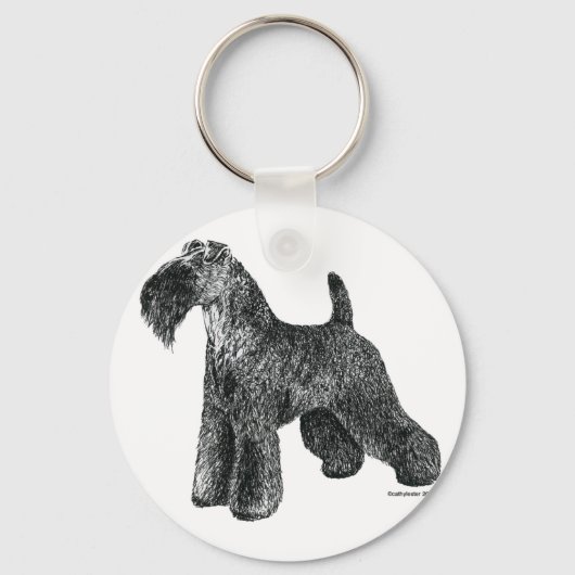 Kerry Blue Terrier Schlüsselanhänger (Vorderseite)
