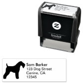 Kerry Blue Terrier Silhouette Rücksendeadresse Permastempel (Beispiel)