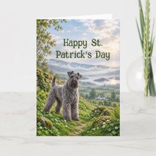 Kerry Blue Terrier Smaragd Irland St. Patricks Day Feiertagskarte