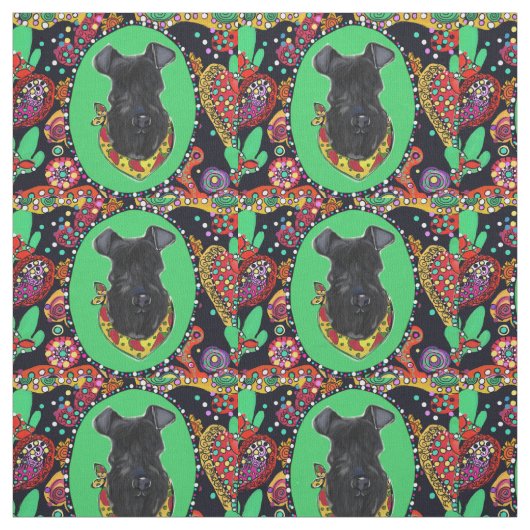 Kerry Blue Terrier Stoff (Muster)
