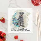 Kerry Blue Terrier Wedding Napkins mit Hunden Foto Serviette (Beispiel)