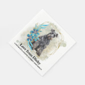 Kerry Blue Terrier Wedding Napkins mit Hunden Foto Serviette (Ecke)