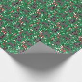 Kerry Blue Terrier Weihnachtshund Geschenkpapier (Ecke)