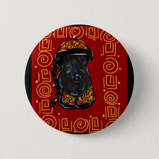Kerry Blue Terrier Year of the Dog Button (Vorderseite)