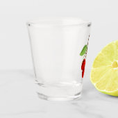 Kerry-Bunch-Brennglas Schnapsglas (Links)