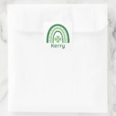 Kerry Name Clover Boho Rainbow Quadratischer Aufkleber (Tasche)