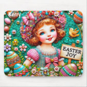 KERRY ~ VINTAG EASTER MÄDCHENEIER ~ MOUSEPAD (Vorne)