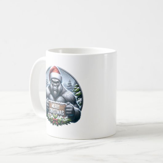 Kerst Gorilla Kaffeetasse (Vorderseite Links)