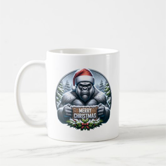 Kerst Gorilla Kaffeetasse (Links)