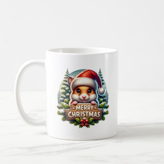 Kerst Hamster Kaffeetasse (Links)