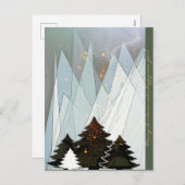 Kerst - Kerstkaart bergen glitter Feiertagspostkarte (Vorne/Hinten)