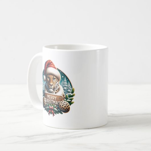 Kerst Luipaard Kaffeetasse (Vorderseite Links)
