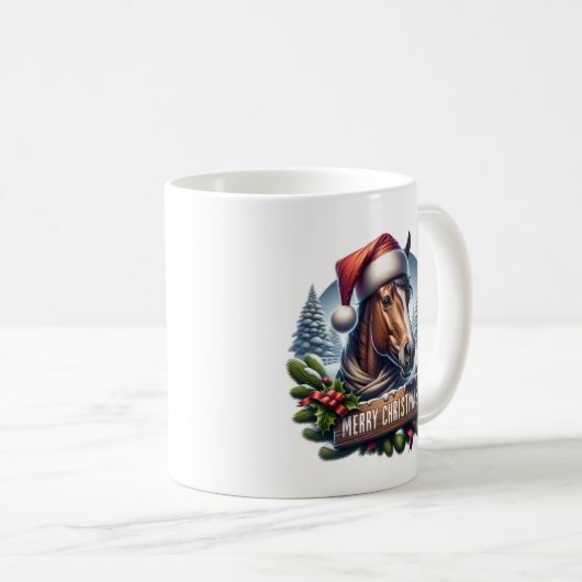Kerst Paard Kaffeetasse (VorderseiteRechts)