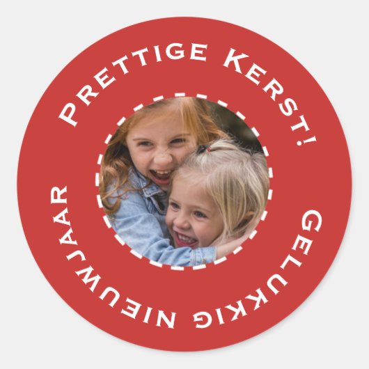 Kerst sticker met foto (Vorderseite)