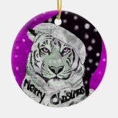 Kerstbal Kerst Tijger Keramik Ornament (Vorne)