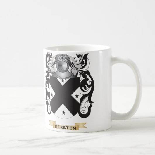 Kersten Wappen (Familienwappen) Kaffeetasse (Rechts)