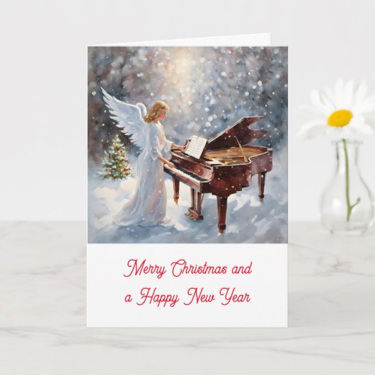 Kerstengel achter de piano karte (Kleine Pflanze)