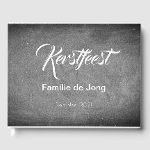 Kerstfeest Schoolbord Stijl Krijtjes Typografie