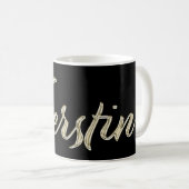 Kerstin white gold Handwriting Tasse Kaffeetasse (VorderseiteRechts)