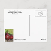 Kerstin's Beet Borscht Rezept Postcard Postkarte (Rückseite)