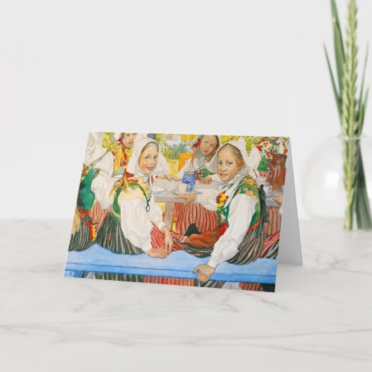 Kerstis Geburtstag von Carl Larsson Karte (Vorderseite)