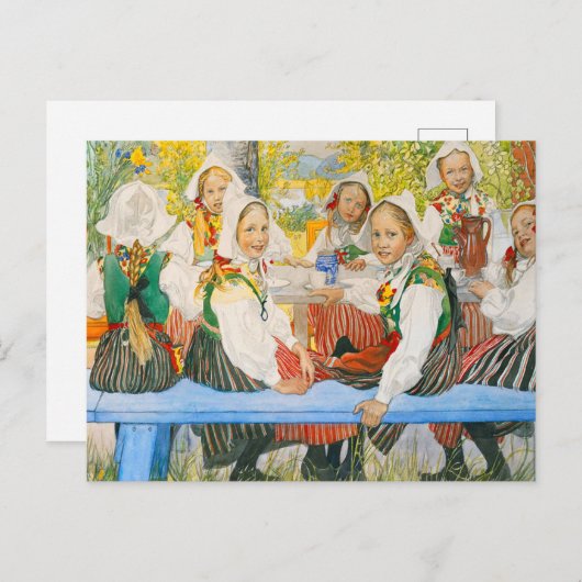 Kerstis Geburtstag von Carl Larsson Postkarte (Vorne/Hinten)