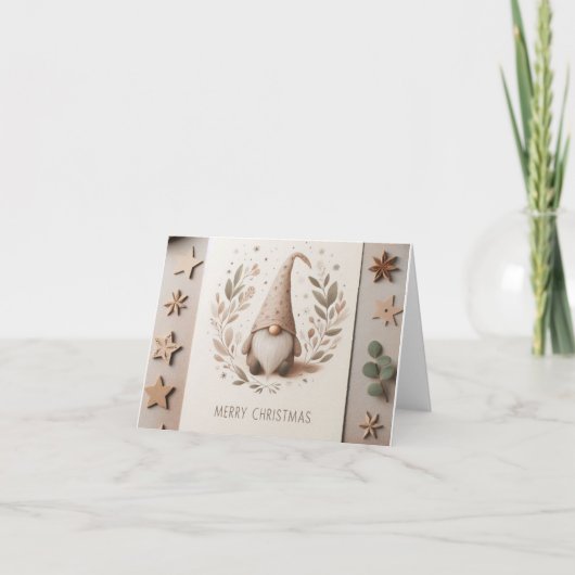 Kerstkaart kabouter feiertagskarte (Vorderseite)