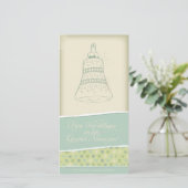 Kerstkaart traf kerstklok 1 feiertagskarte (Stehend Vorderseite)