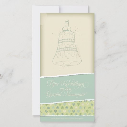 Kerstkaart traf kerstklok 1 feiertagskarte (Vorderseite)