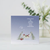 kerstman in hangmat karte (Stehend Vorderseite)