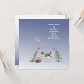 kerstman in hangmat karte (Vorderseite/Rückseite Beispiel)
