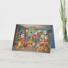 Kerstverhalen van de kerstman feiertagskarte