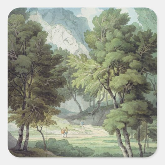 Kerswell, Devon Quadratischer Aufkleber (Vorderseite)