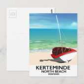 Kerteminde North Beach Denmark Reiseplakat Postkarte (Vorne/Hinten)
