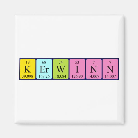 Kerwinn Magnet für den periodischen Tabellennamen (Vorne)