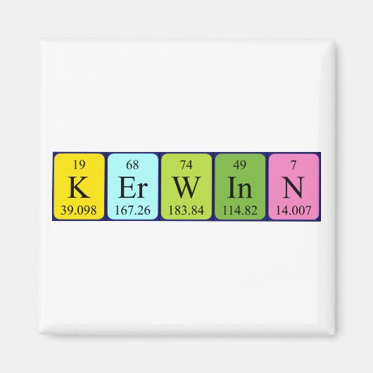Kerwinn Magnet für den periodischen Tabellennamen (Vorne)