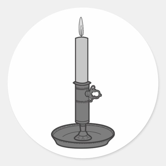 Kerze 01 runder aufkleber (Vorderseite)