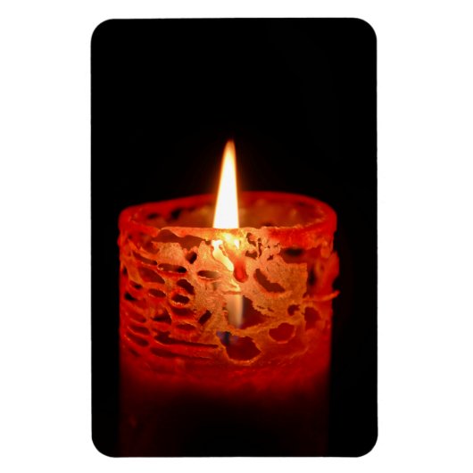 Kerze auf schwarzem Hintergrund Magnet (Vertikal)