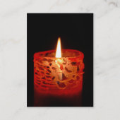 Kerze auf schwarzem Hintergrund Visitenkarte (Rückseite)