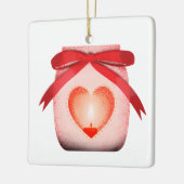 Kerze aus Mason Keramikornament (Links)