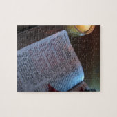 Kerze, Bibel und Poinsetta Puzzle (Horizontal)
