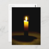 Kerze, Flamme. Postkarte (Vorne/Hinten)
