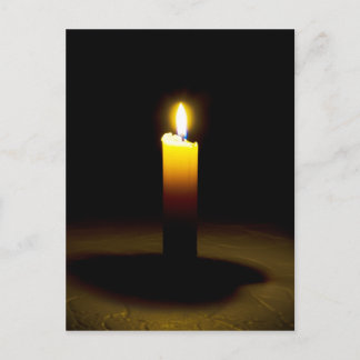 Kerze, Flamme. Postkarte