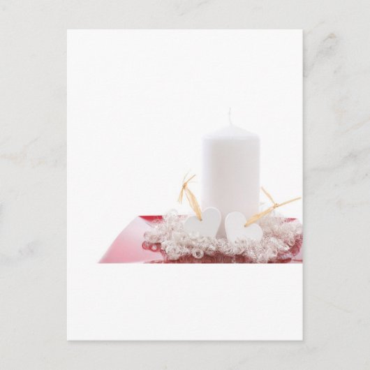 Kerze & Herzen Postkarte (Vorderseite)