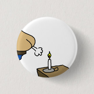 Kerze im Cartoon Button