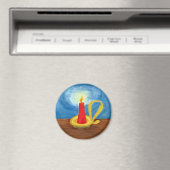 Kerze im Dunkeln Magnet (In Situ (Geschirrspüler))