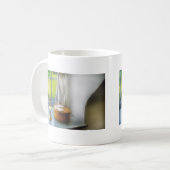 Kerze - Im Fenster Kaffeetasse (Vorderseite Links)