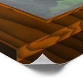 Kerze im Fenster Poster (Ecke)