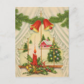 Kerze im Fenster Postkarte (Vorderseite)