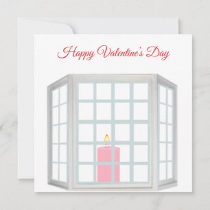 Kerze im Fenster Valentinstag-Karte Feiertagskarte